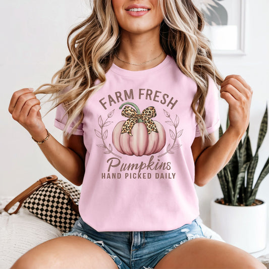 Pink Farm Fresh PumpkinsTee