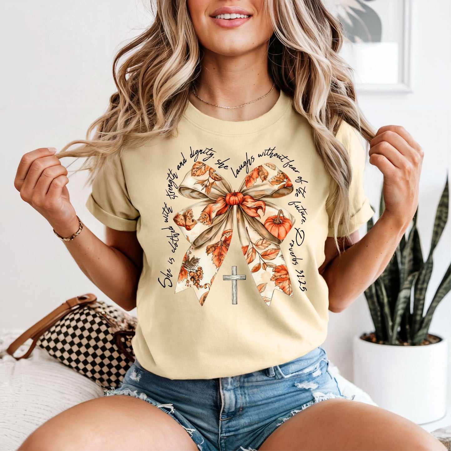 Proverbs 21:35 Fall Bow Tee