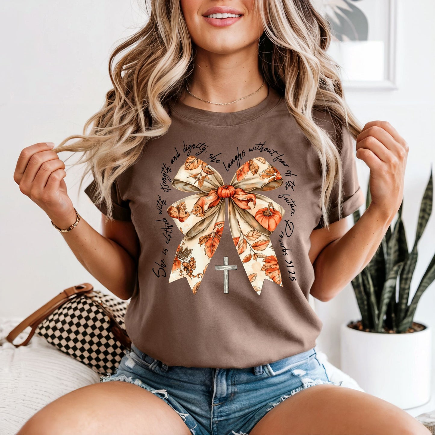 Proverbs 21:35 Fall Bow Tee