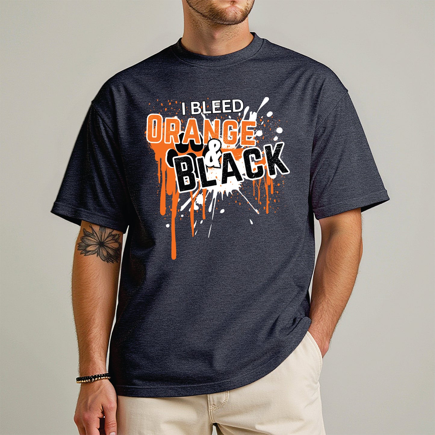 I Bleed Orange & Black Tee
