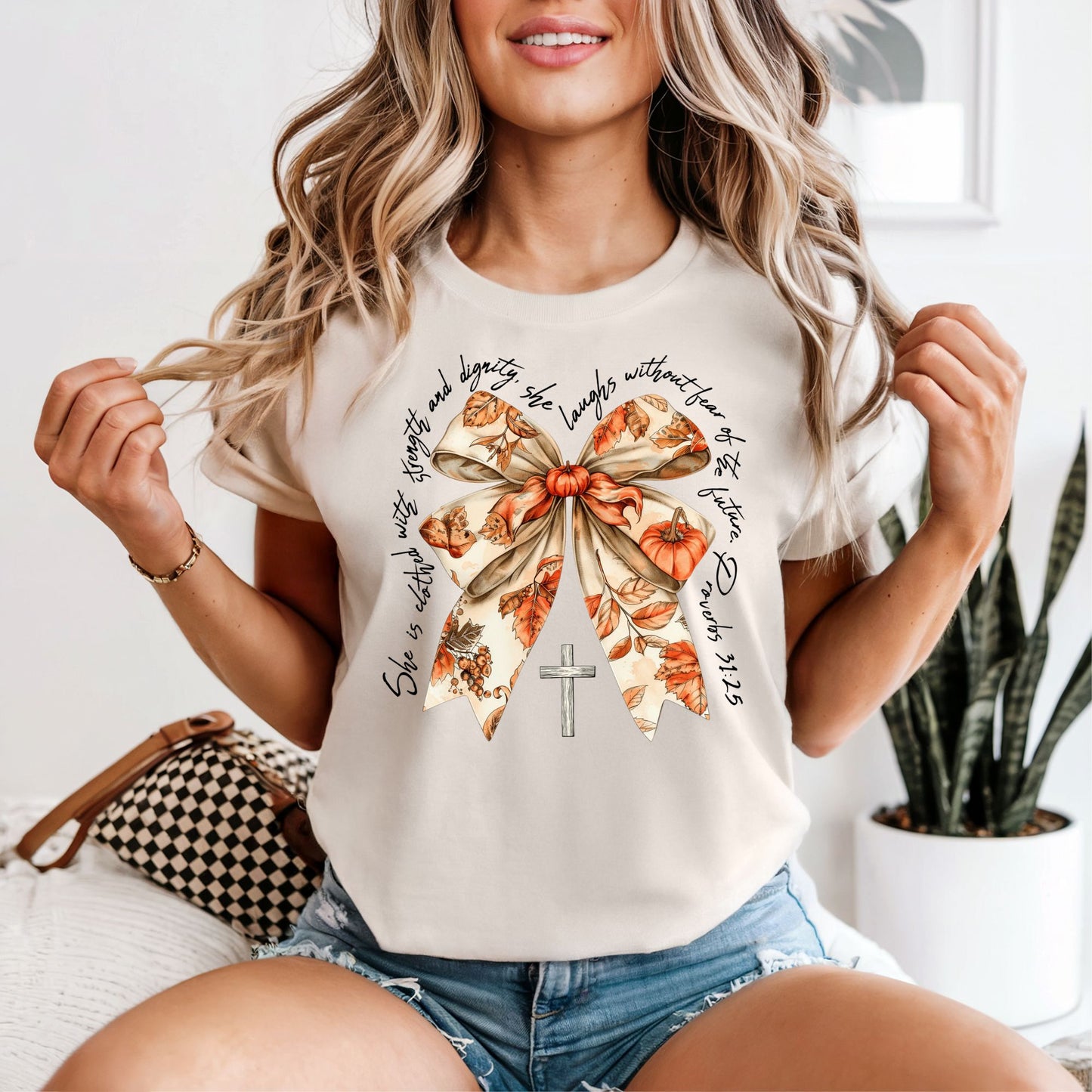 Proverbs 21:35 Fall Bow Tee