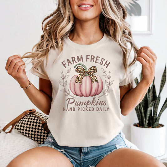 Pink Farm Fresh PumpkinsTee