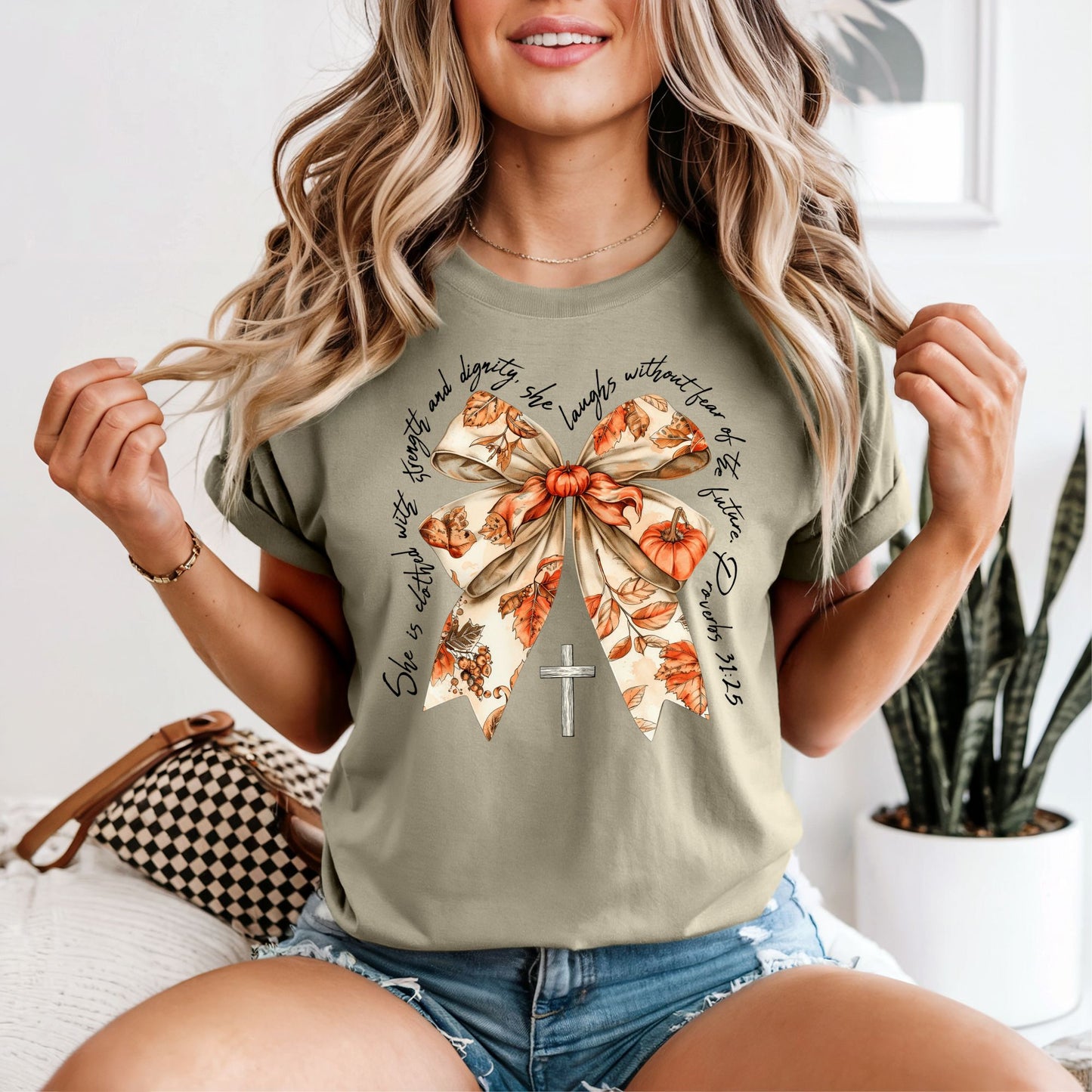 Proverbs 21:35 Fall Bow Tee