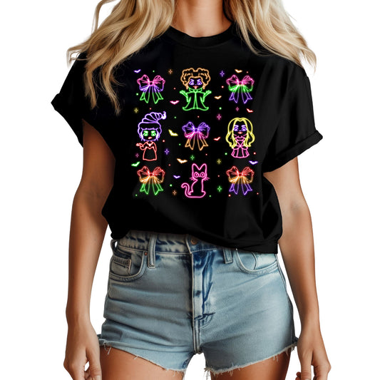 Neon Sanderson Sisters Coquette Halloween