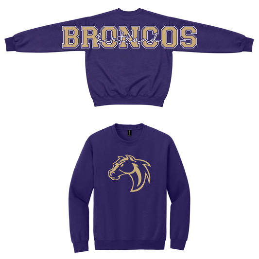 Broncos Custom Big Back Crewneck