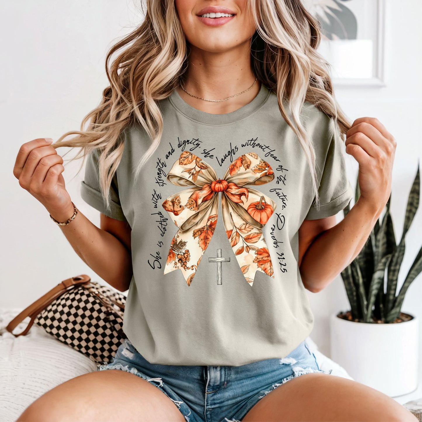 Proverbs 21:35 Fall Bow Tee