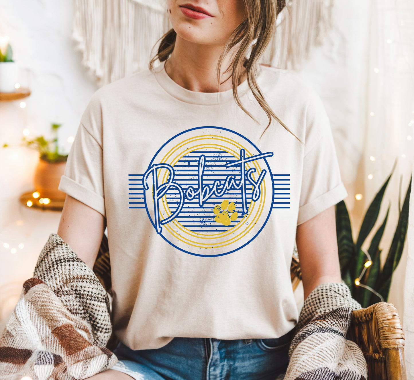 Striped Bobcat Pride Tee