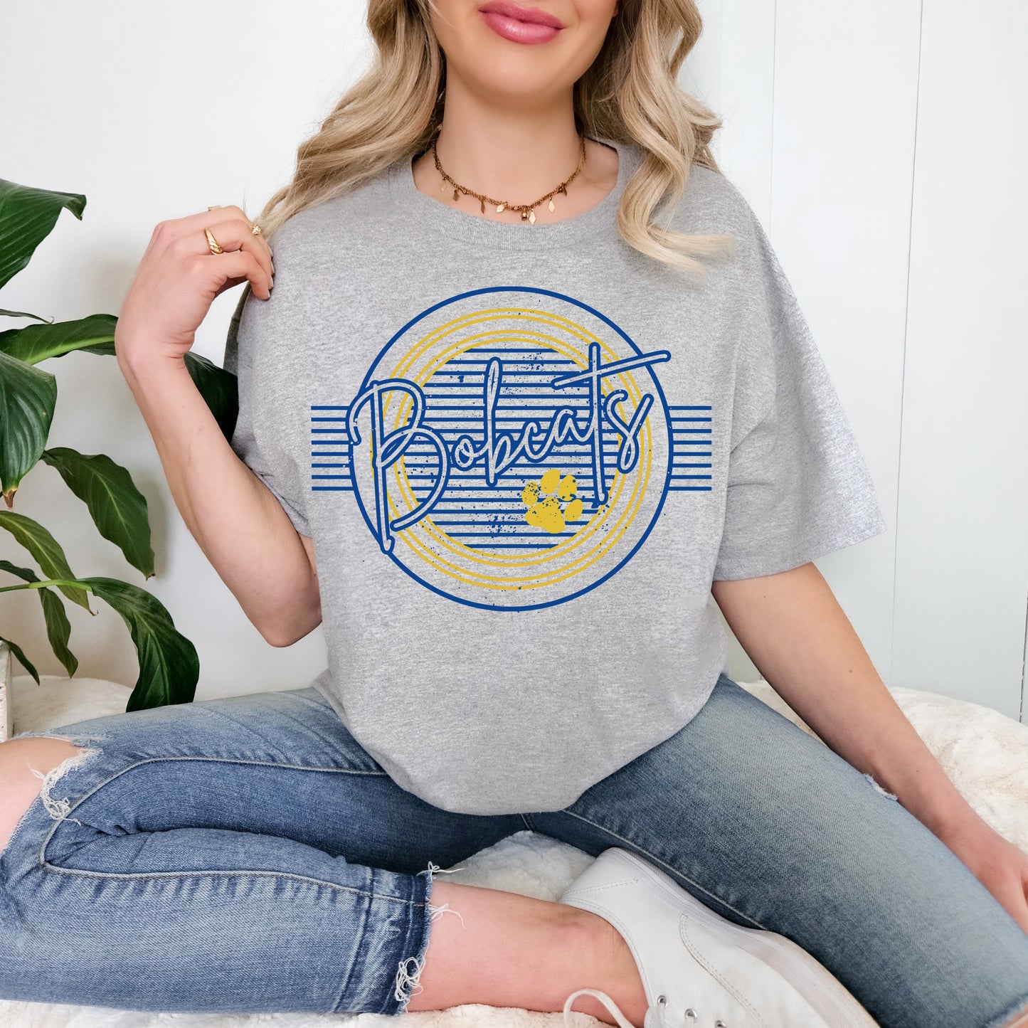 Striped Bobcat Pride Tee
