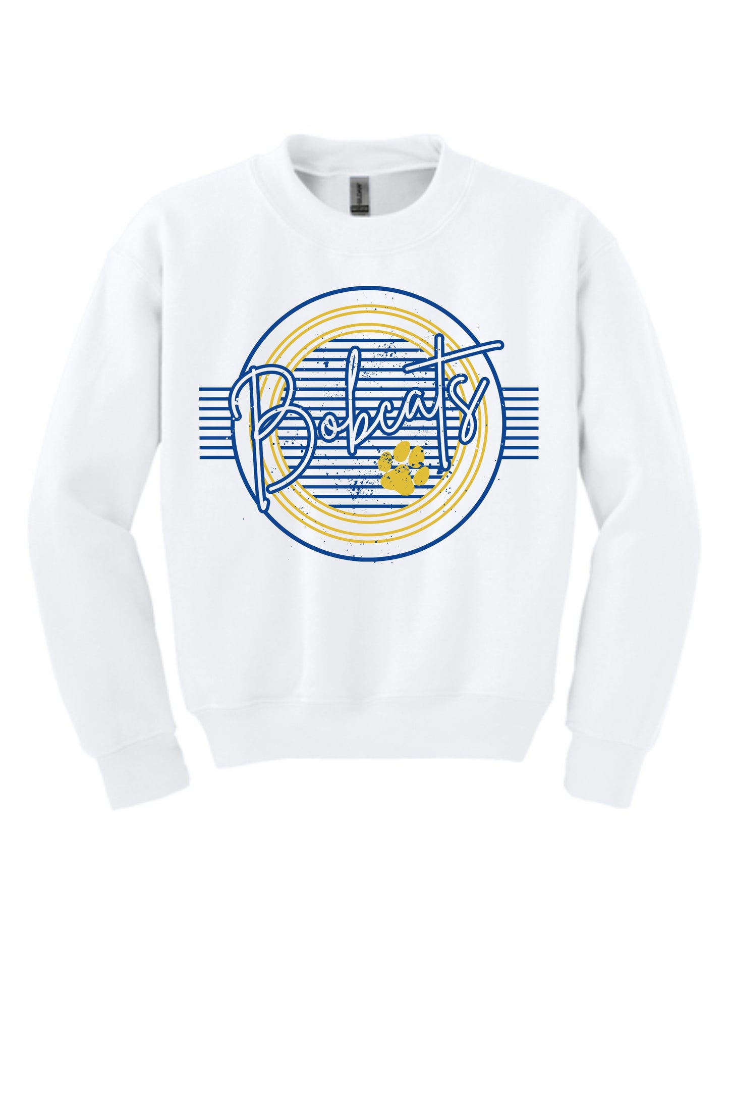 Youth Striped Bobcat Pride Crewneck