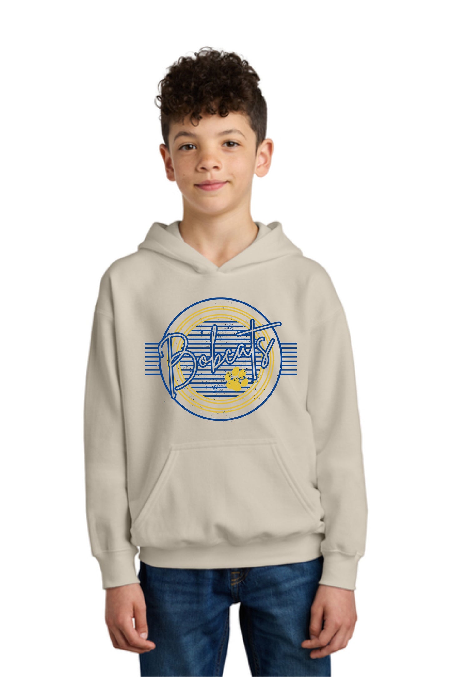 Youth Striped Bobcats Pride Hoodie