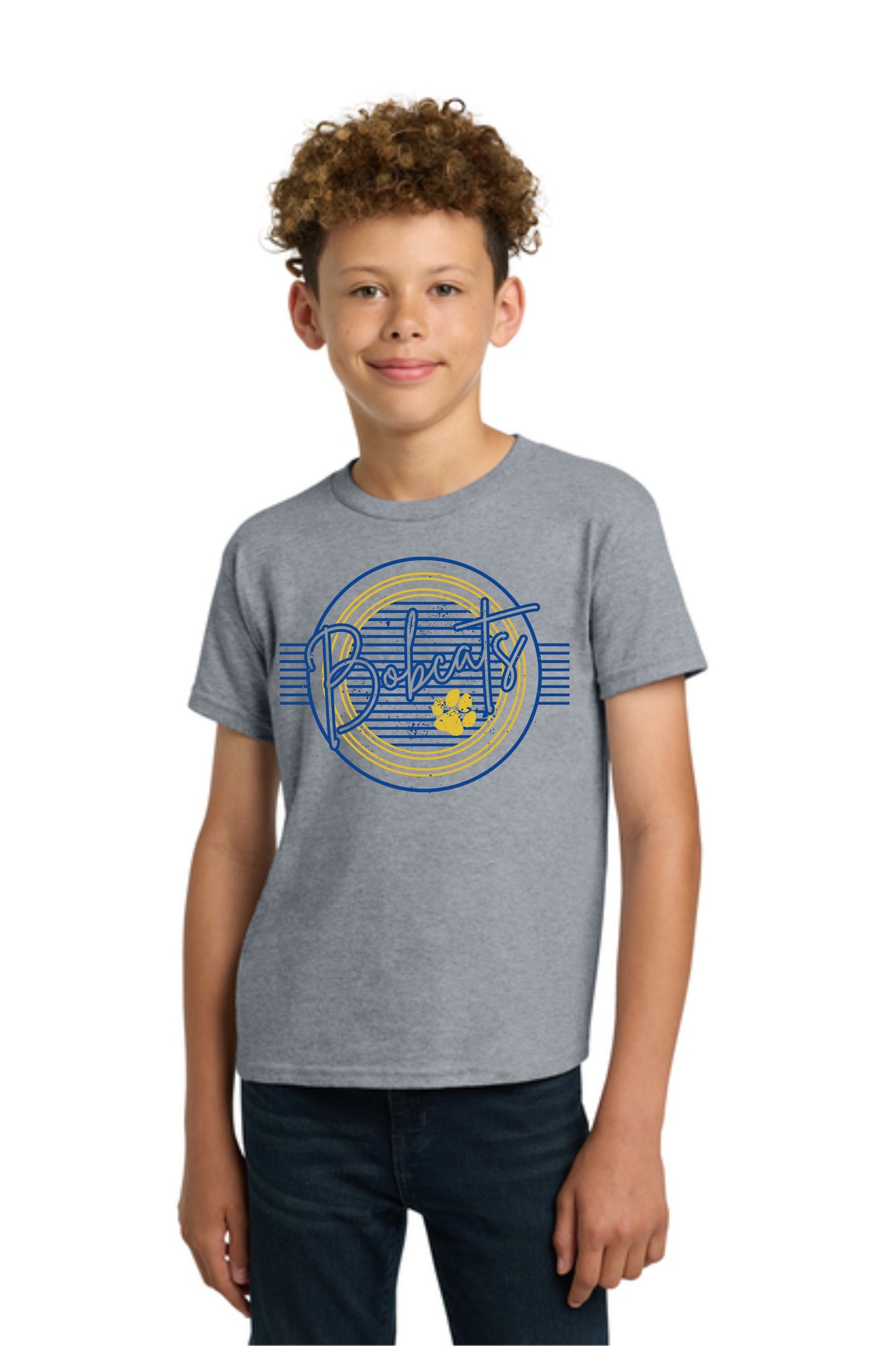 Youth Striped Bobcat Pride Tee