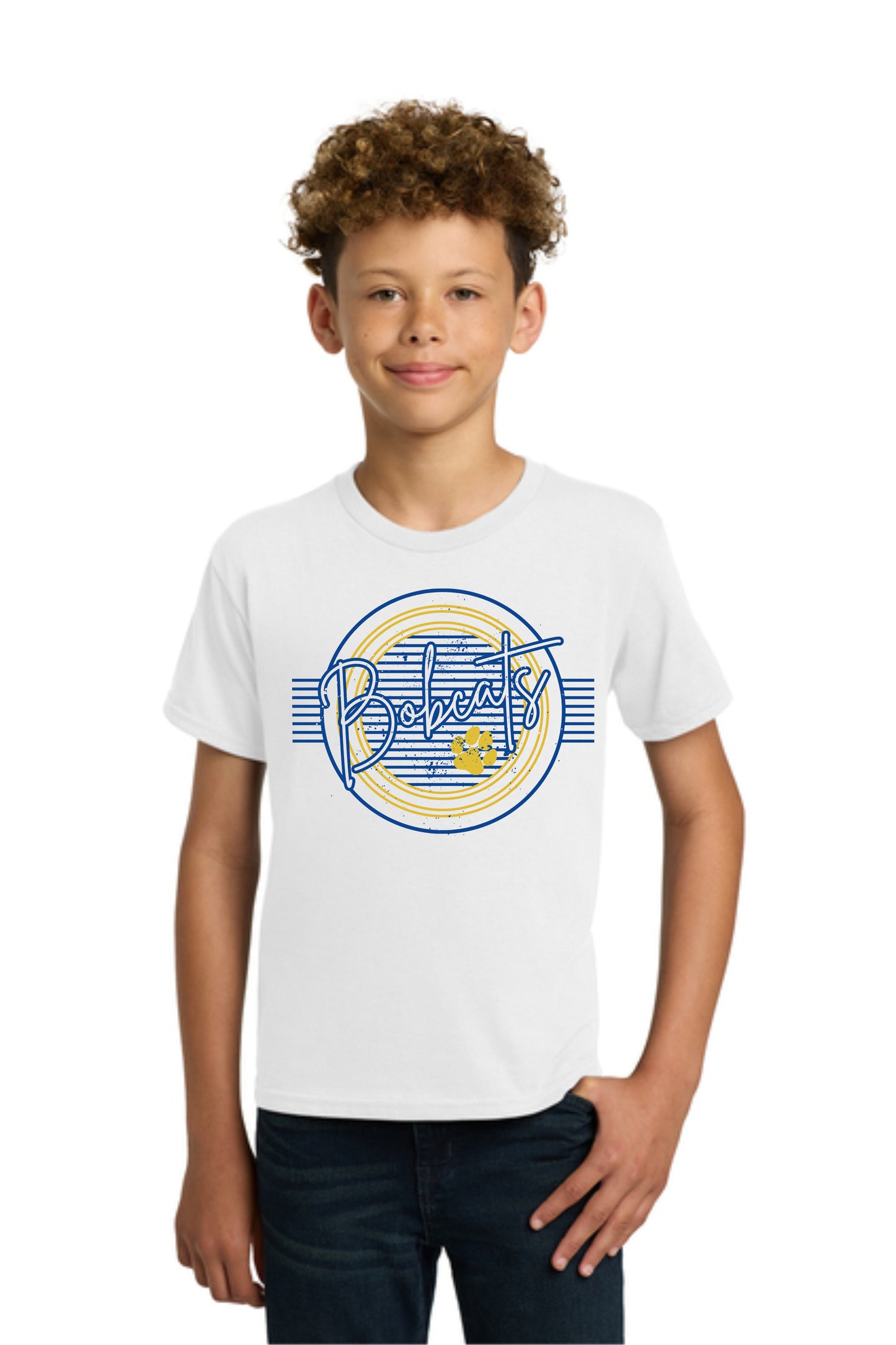 Youth Striped Bobcat Pride Tee