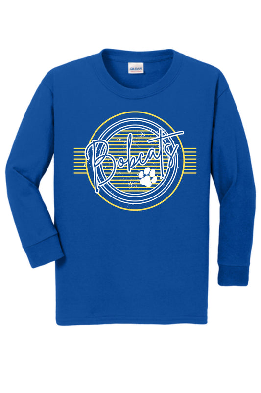 Youth Striped Bobcat Pride Long Sleeve
