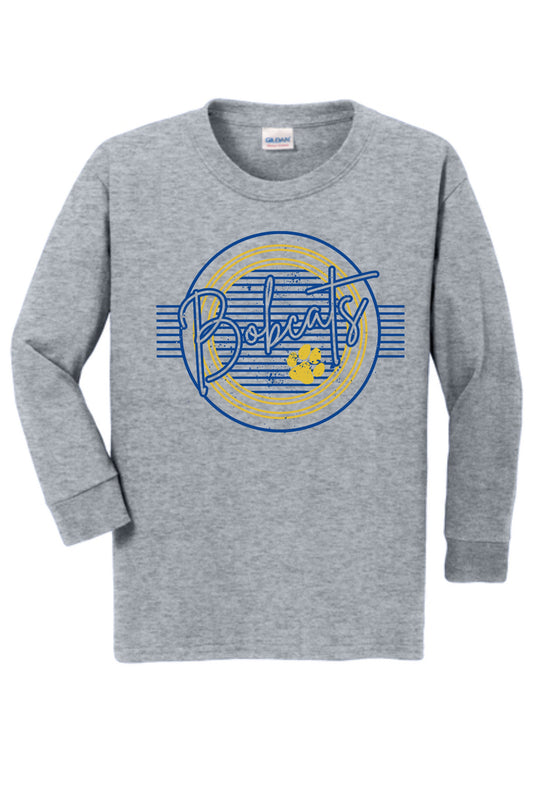 Youth Striped Bobcat Pride Long Sleeve