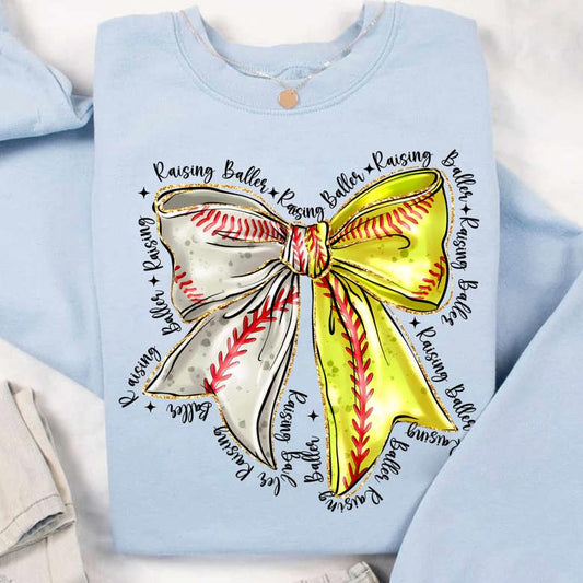 Raising Ballers Baseball Softball Bow