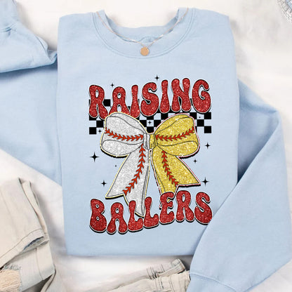 Raising Ballers Glitter Bow