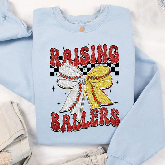 Raising Ballers Glitter Bow