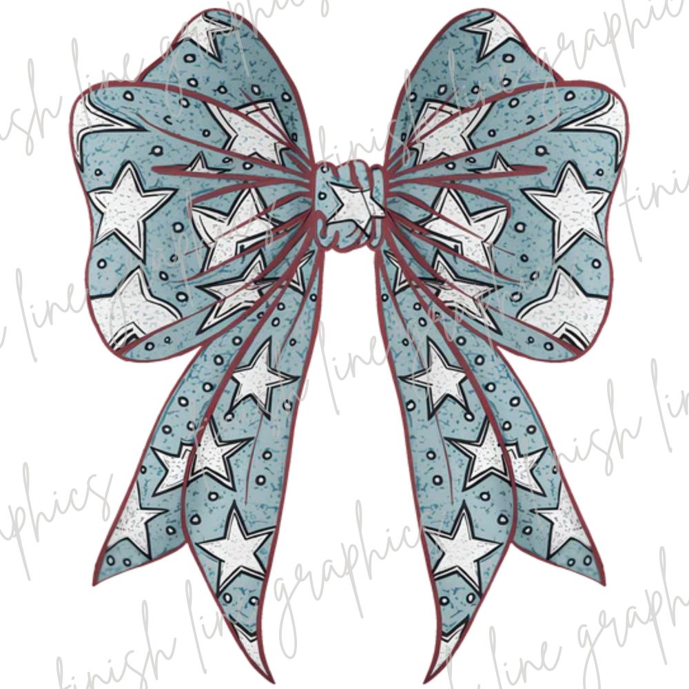 America Bow with White Stars
