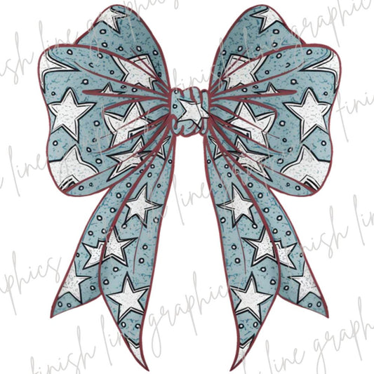 America Bow with White Stars