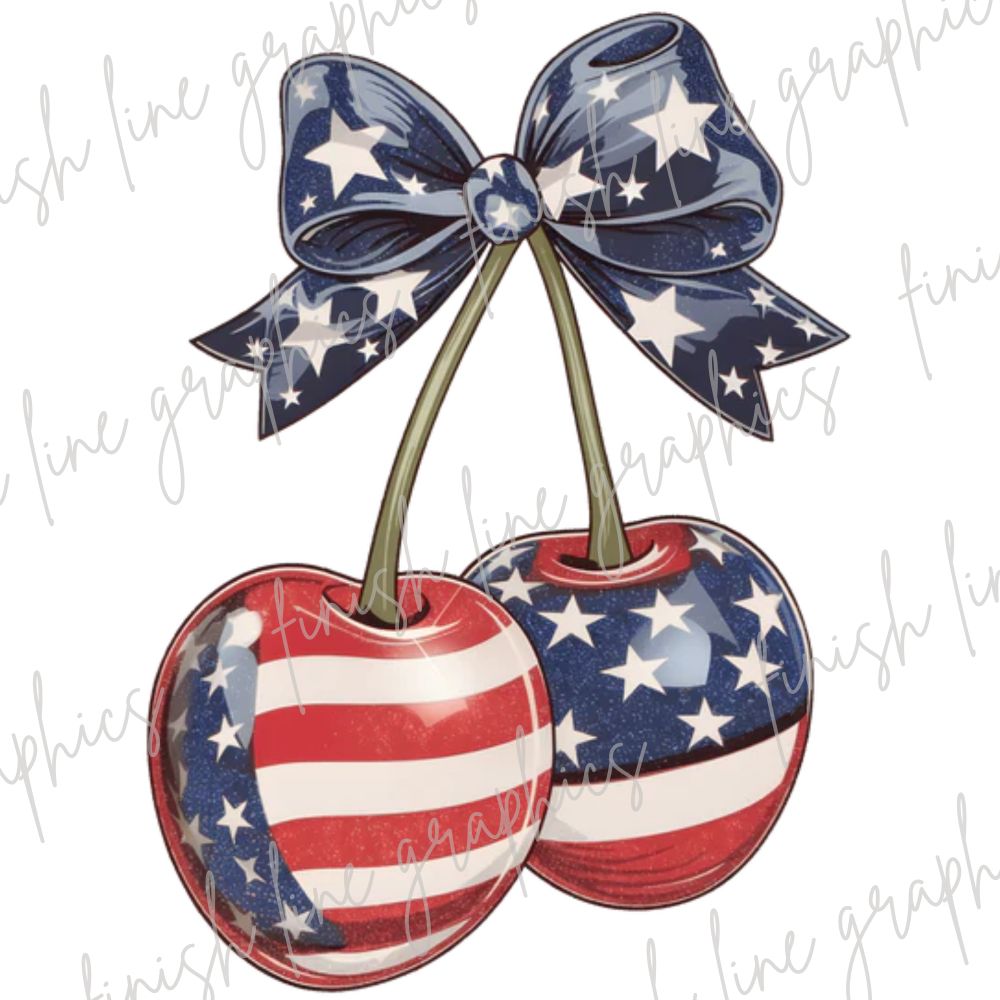 America Cherries Starred Bow