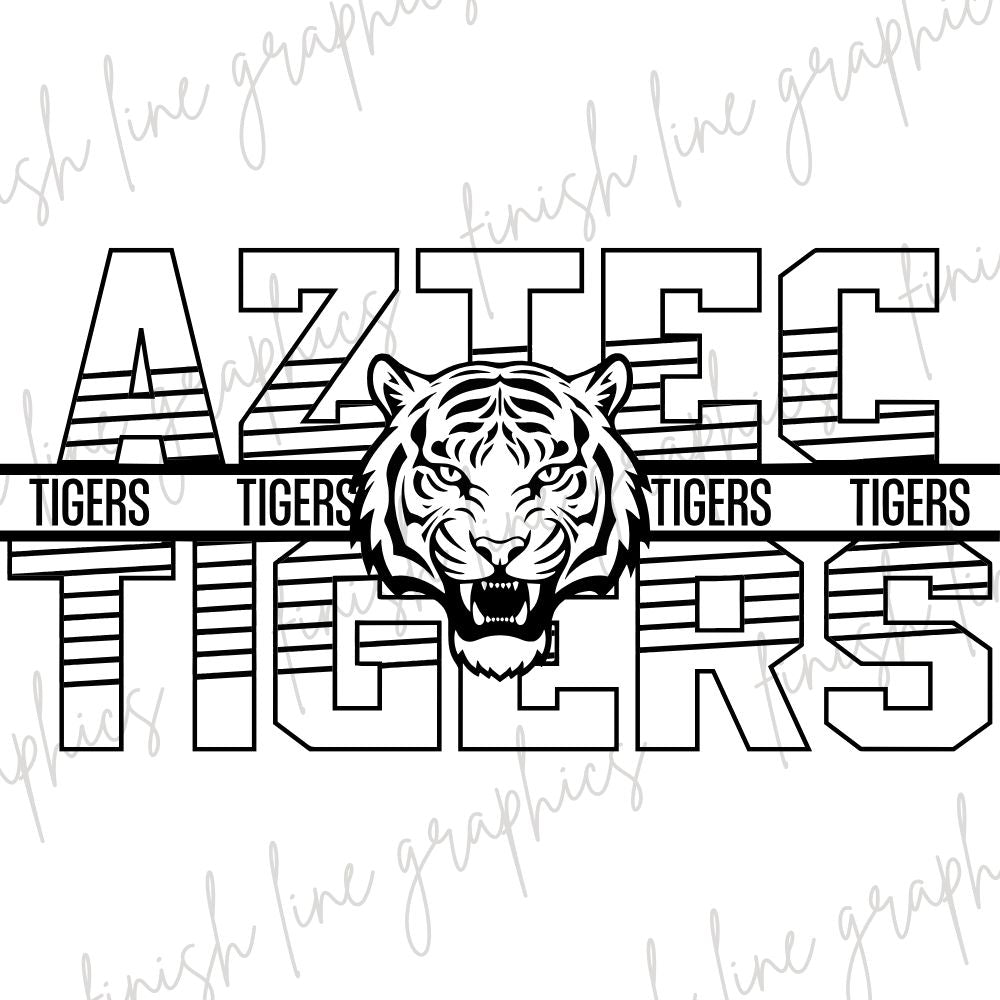 Aztec Tigers Outline