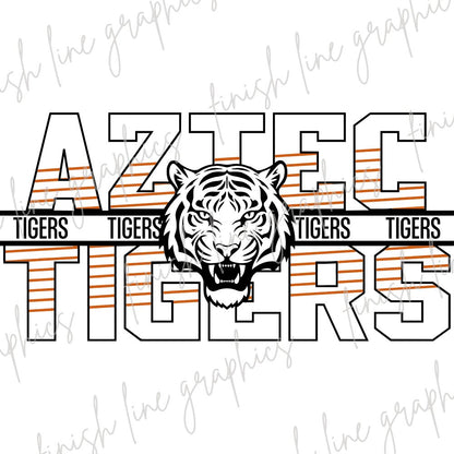 Aztec Tigers Outline