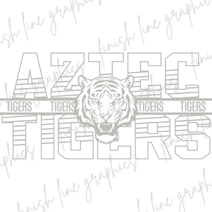 Aztec Tigers Outline