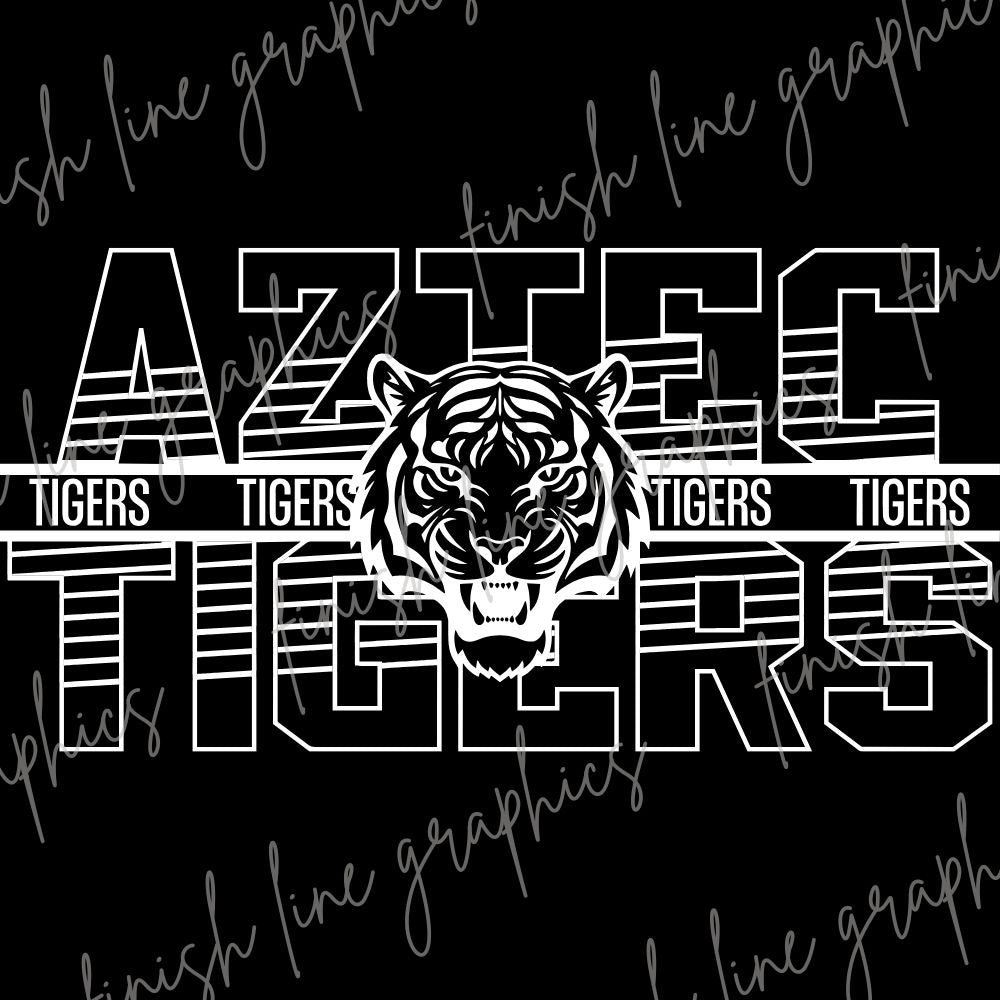 Aztec Tigers Outline