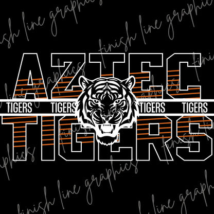 Aztec Tigers Outline