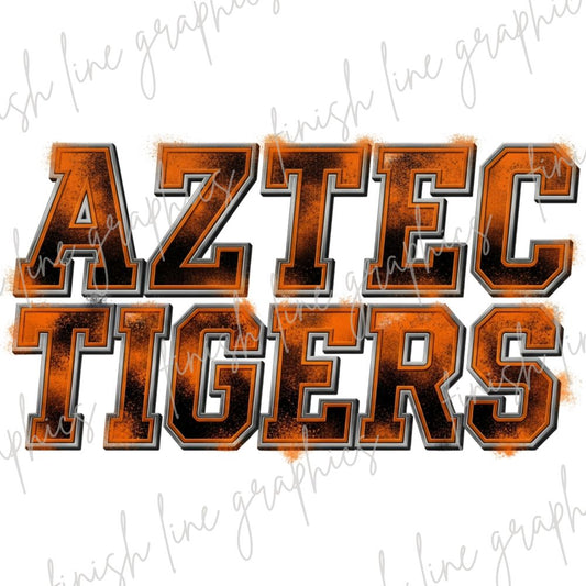 Aztec Tigers Painted