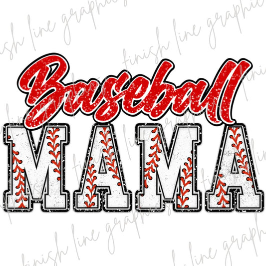 Baseball Mama Distressed