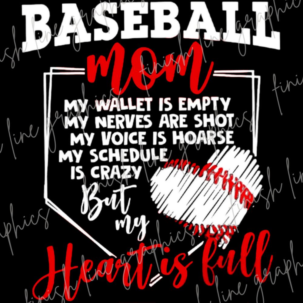 Baseball Mom Heart is Full