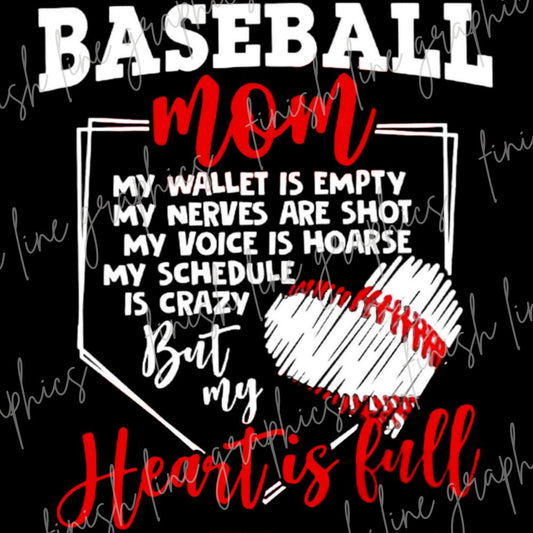 Baseball Mom Heart is Full