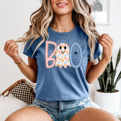 Retro Floral Boo Halloween