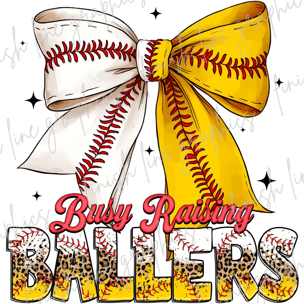 Busy Raising Ballers Bow