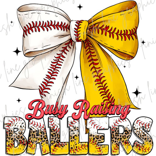 Busy Raising Ballers Bow