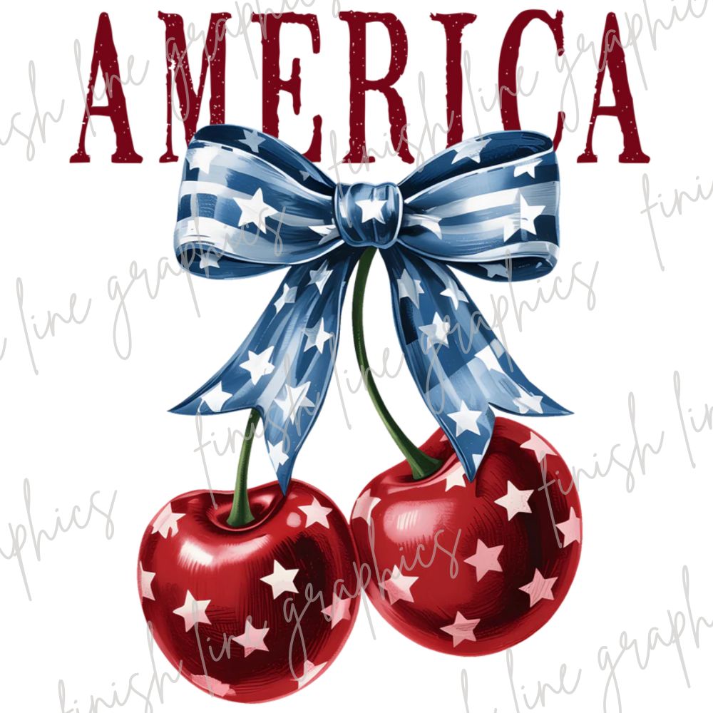 Flag Colored Cherries America