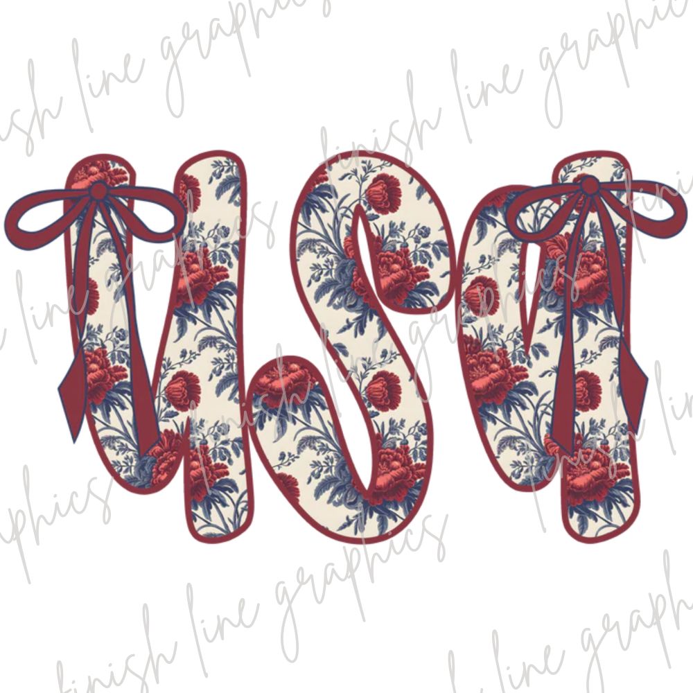 Floral USA & Red Bows