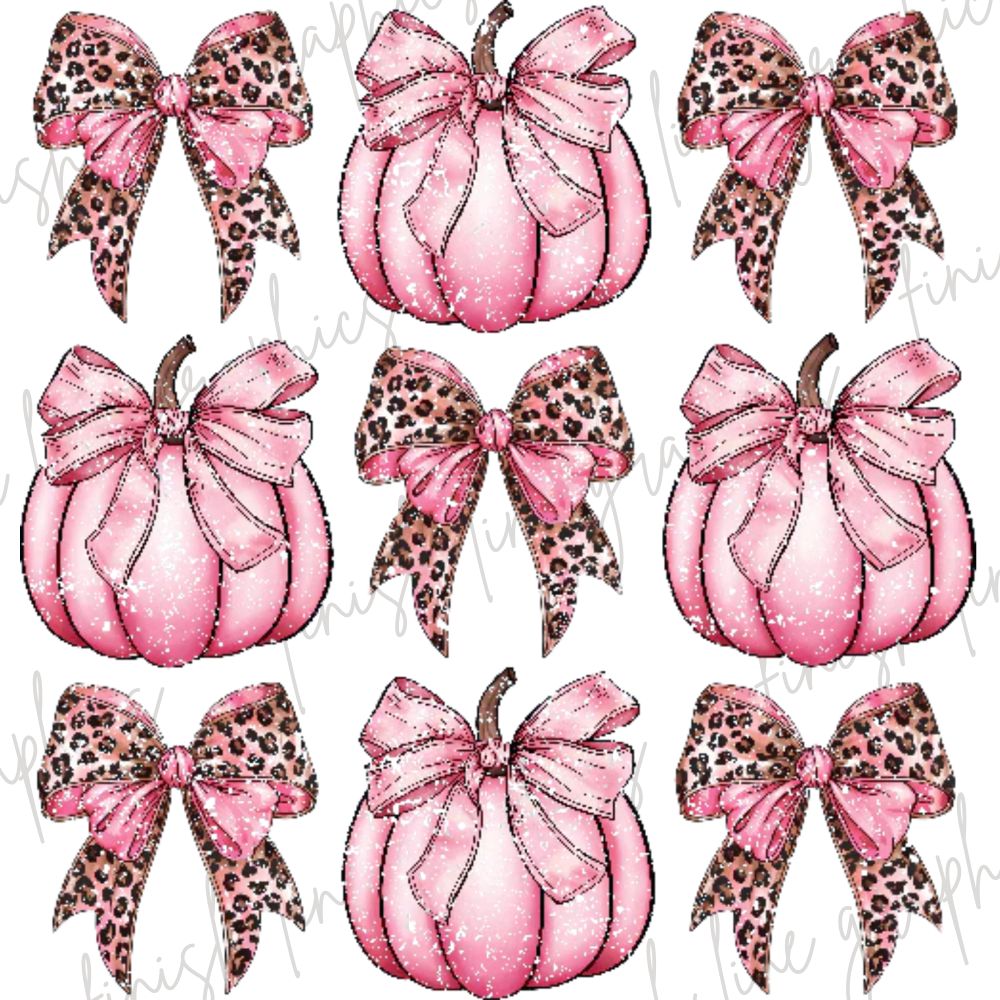 Halloween Coquette Pink Pumpkin With Retro Bow