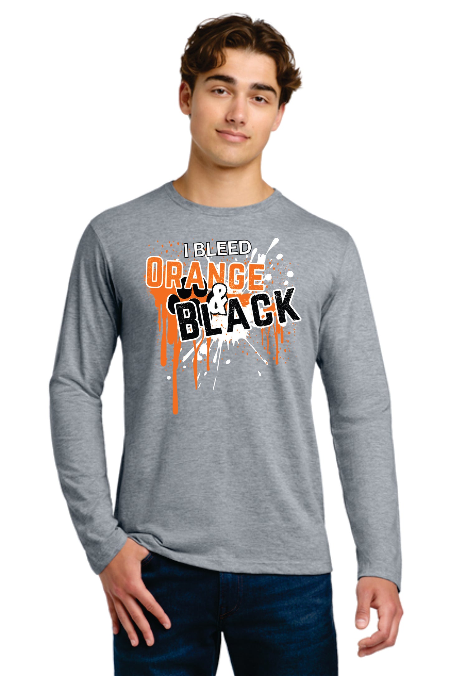 I Bleed Orange & Black Long Sleeve