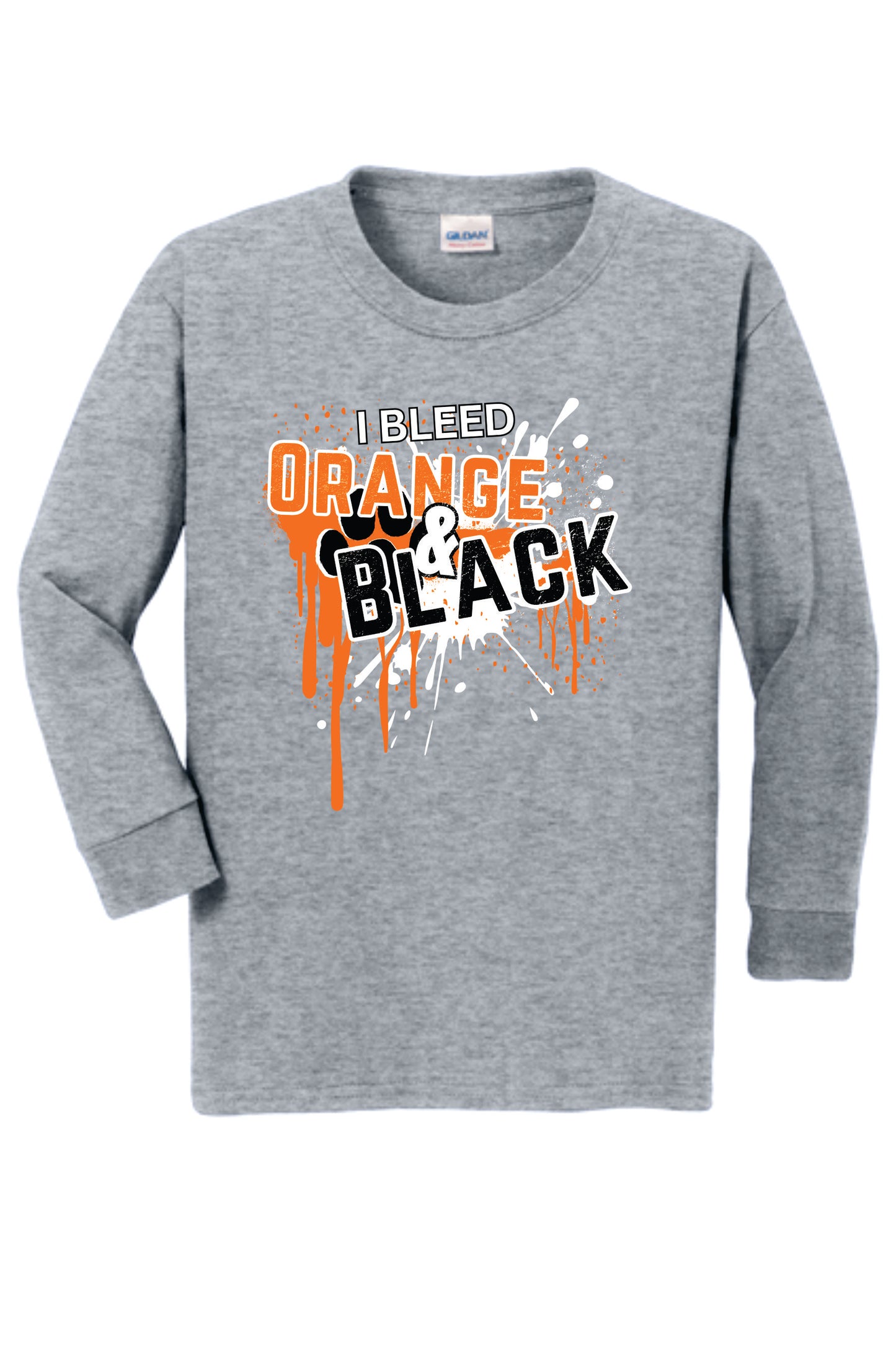Youth I Bleed Orange & Black Long Sleeve