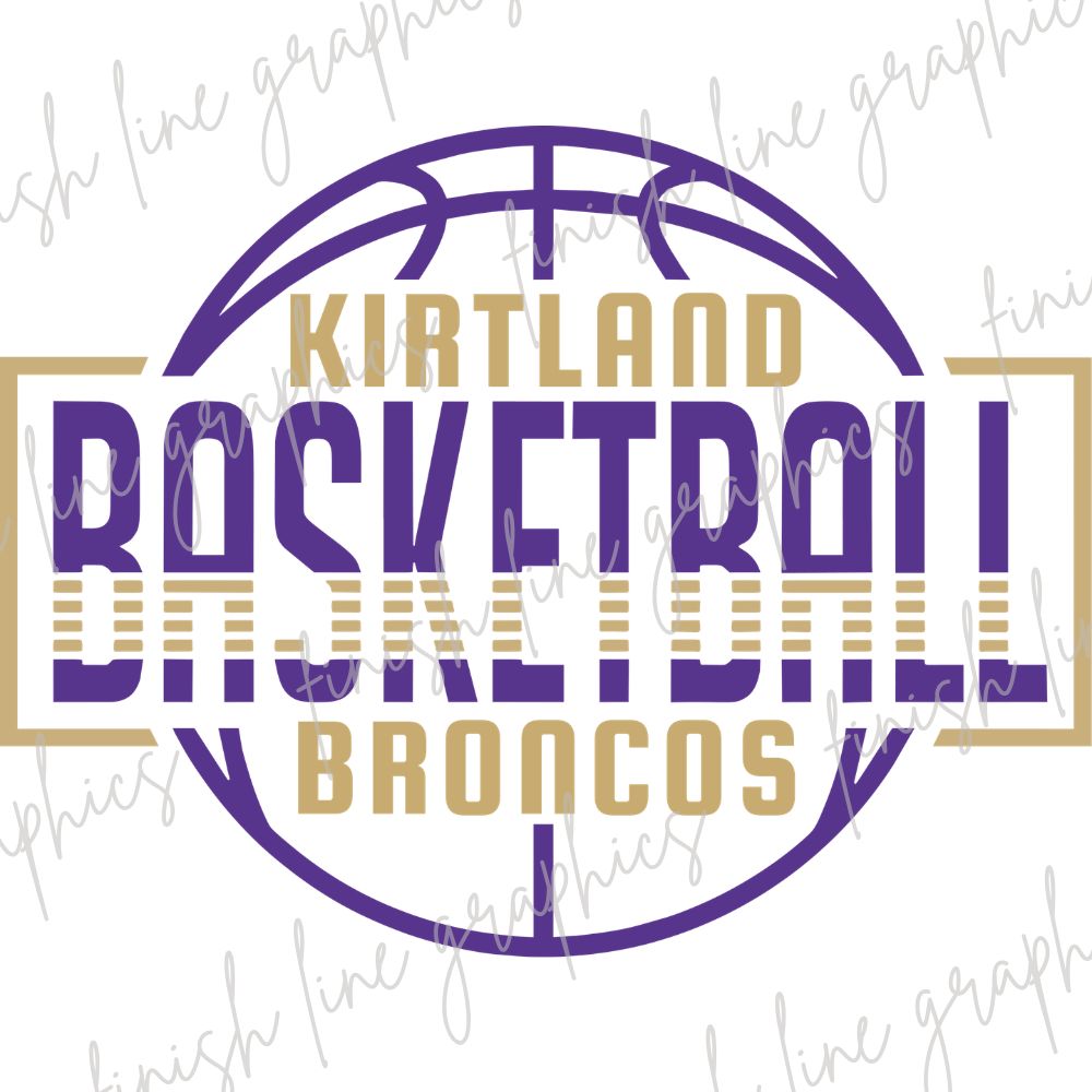 Kirtland Broncos Basketball Lined