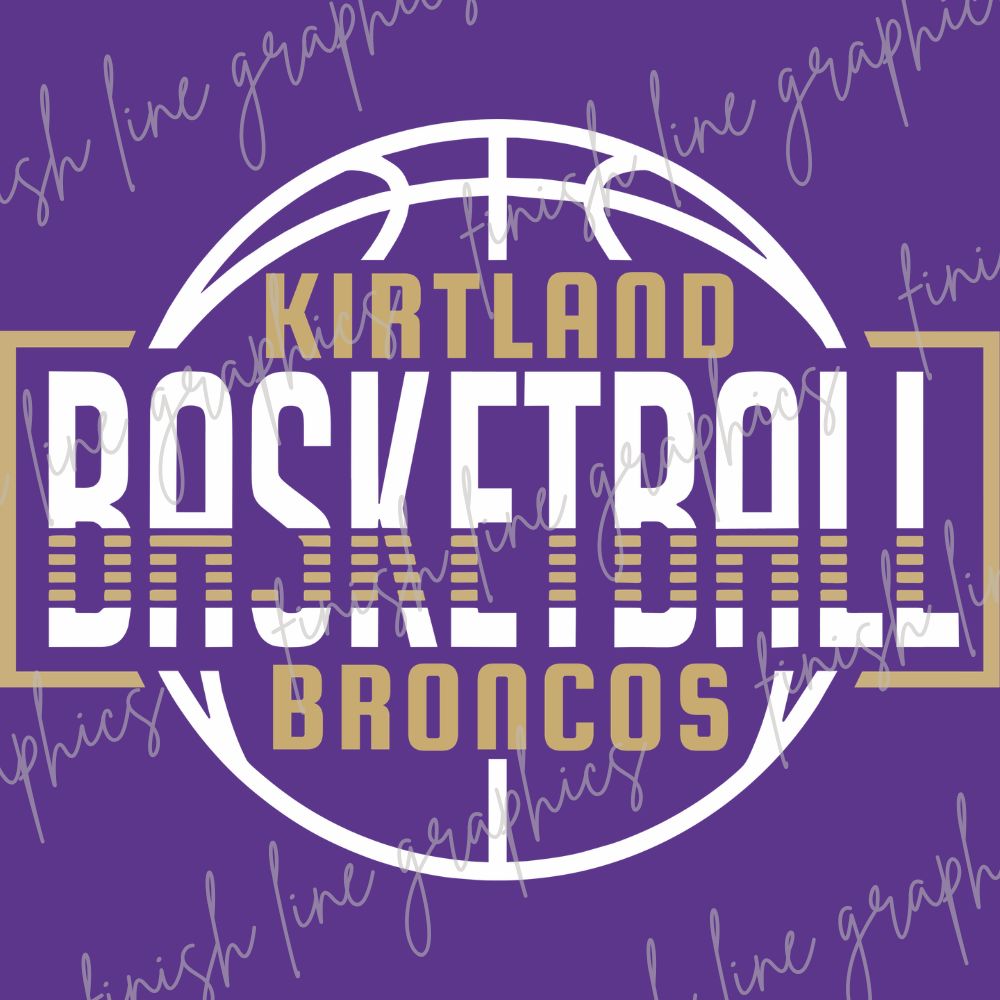 Kirtland Broncos Basketball Lined