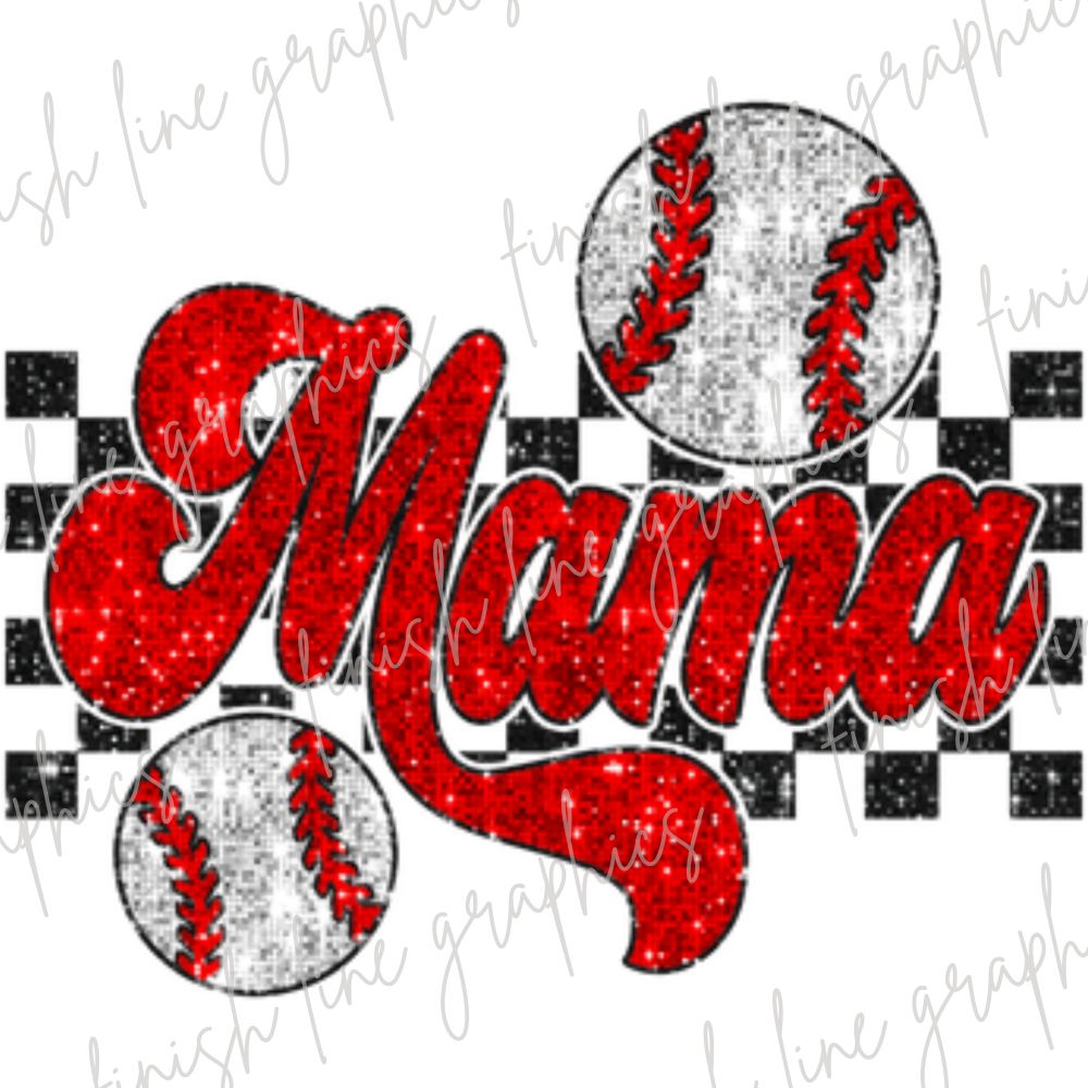 Mama Checkered Sequins