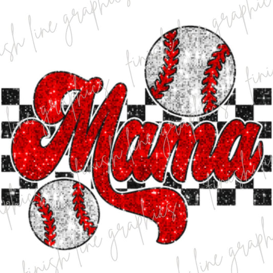Mama Checkered Sequins