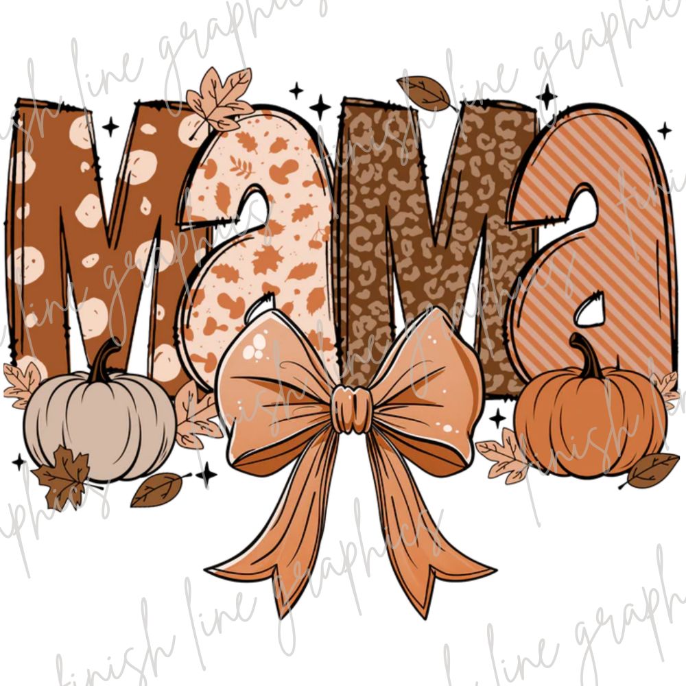 Mama Harvest Theme Brown Halloween