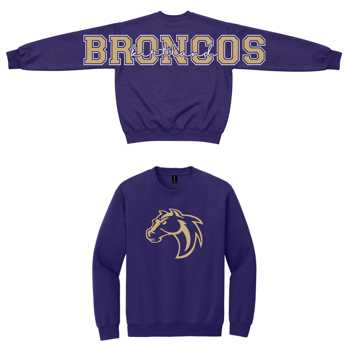 Broncos Custom Big Back Crewneck