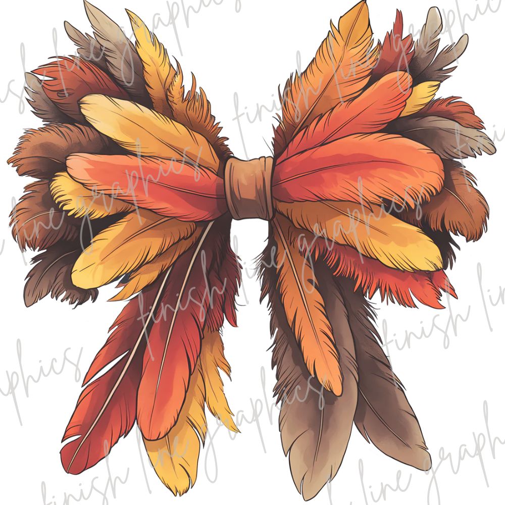 Turkey Feather Bow