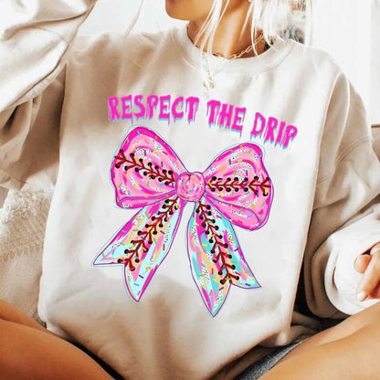Respect the Drip Baseball Bow