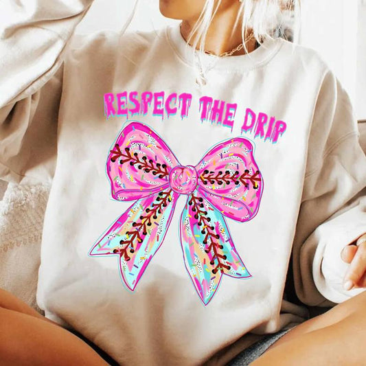 Respect the Drip Baseball Bow